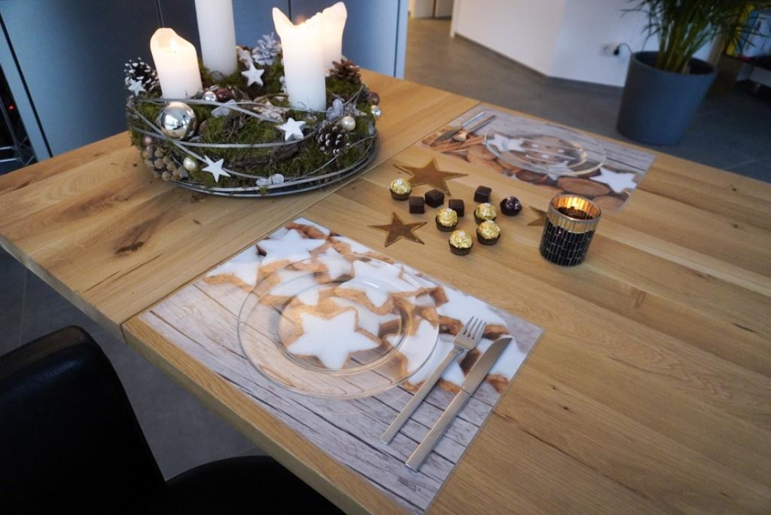 Tischset Weihnachten Zimtsterne abwaschbar von ARTIPICS Kunststoff 42x30 cm